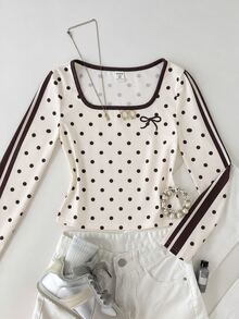Tween Girls Tween Girl Autumn/Winter Long Sleeve Simple Print Top - Multicolor - View 1