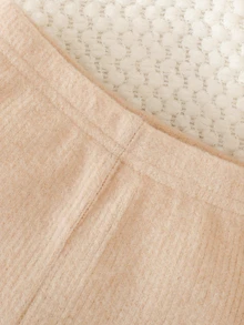 SHEIN 2pcs/Set Newborn Spring/Autumn Off-White Sweet Gentle Style Decor Cable Knit Hem Long Sleeve Cardigan & Matching Flower Decor Straight Leg Pants Set, - Apricot - View 5