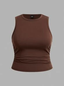 SHEIN CURVE+ 3pcs Plus Size Solid Color Casual Round Neck Camisole Tank Top Set All, Fall Winter 2026 22W - Multicolor - View 11