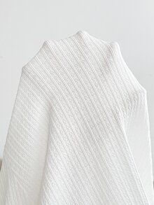 SHEIN Maternity Solid Color Casual Daily Summer Travel Dress - White - View 9
