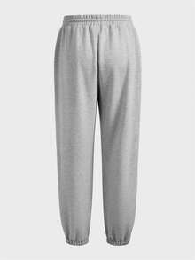 Gym Rark Boyfriend Style Men's Letter Print Drawstring Pocket Jogger Pants Sweat Pants - Grey - View 3