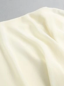 Sweetra New Long Sleeve Shawl Top, Slimming Waist, Suitable For Parties And Street Wear - Light Yellow - View 4