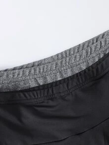 SHEIN Tween Girl Leggings, Casual Uniform Cute Elegant Skorts 2 In 1 With Bow Pattern, Suitable For Spring, Autumn, Summer, Perfect For School Grey Black - Black - View 8