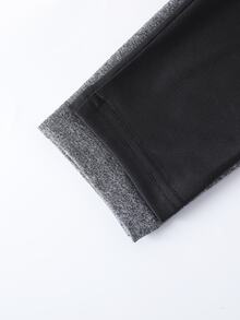 SHEIN Tween Girl Leggings, Casual Uniform Cute Elegant Skorts 2 In 1 With Bow Pattern, Suitable For Spring, Autumn, Summer, Perfect For School Grey Black - Black - View 9