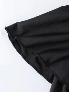 SHEIN Tween Girl Leggings, Casual Uniform Cute Elegant Skorts 2 In 1 With Bow Pattern, Suitable For Spring, Autumn, Summer, Perfect For School Grey Black - Black - View 5