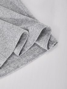 SHEIN Tween Girls Fall Clothes Casual Modest Baggy School Return Campus Grey Minimalist Slim-Fit Long Pants Autumn Pilates Active White Black - Grey - View 8