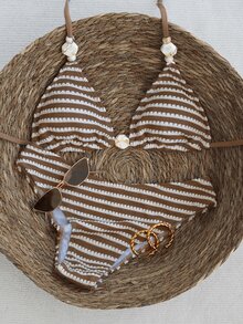 SHEIN Swim 2026 Spring/Summer New Sexy Halter Strap Bikini Set, Alluring Two Pieces Swimwear - Multicolor - View 7
