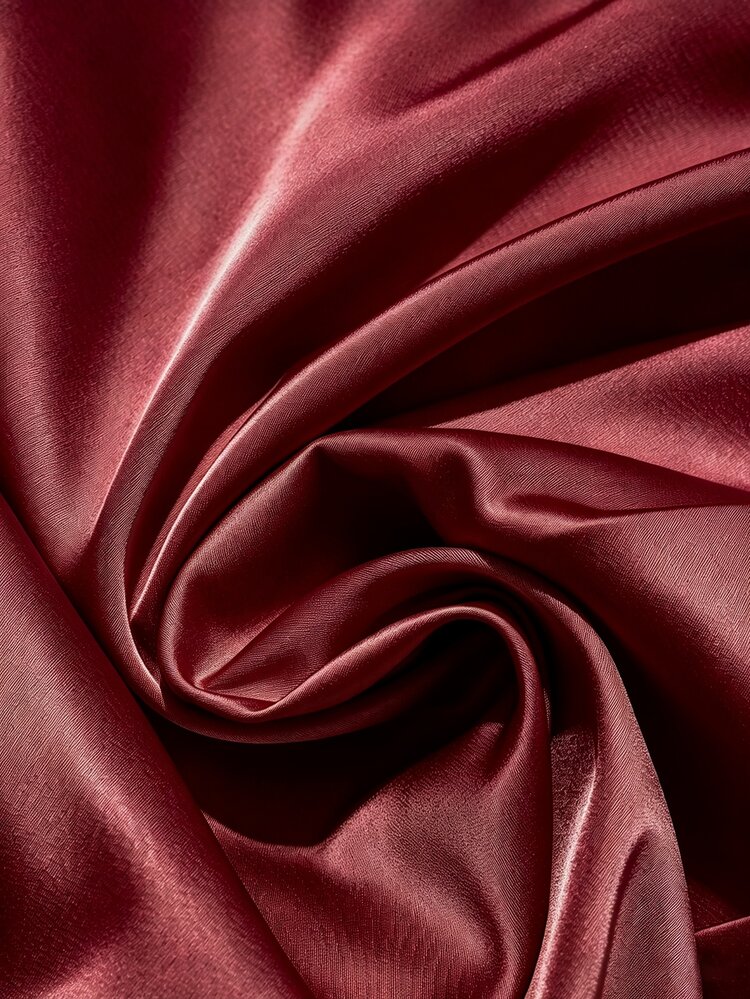GlowEve CURVE Plus Size Women's Solid Color Pleated Patchwork Ruffle Elegant Skirt Fall - Merry Berry - View 6
