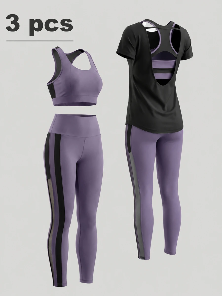 Velisys Velisys 3pcs Softness & Lightweight Sports Set Workout Women Set
