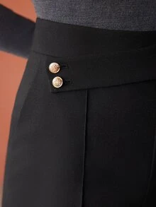 MOTF Petite WOMEN SUIT PANTS ,PETITE WOMEN - Black - View 5