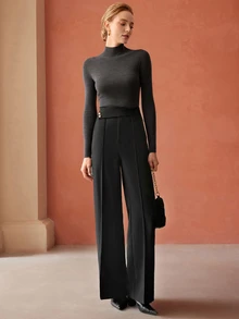 MOTF Petite WOMEN SUIT PANTS ,PETITE WOMEN - Black - View 4