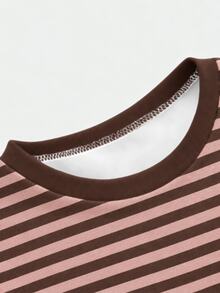 Teen Girls Fall/Winter Back To Basic Solid Color Pleated Asymmetrical Neck Long Sleeve Pullover - Multicolor - View 4