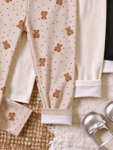 3 piezas pantalones para bebé niña invierno - Multicolor - Ver 6