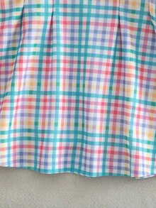 SHEIN Baby Girls' Red And White Plaid Casual Cute Dress, 1 Piece, Ribbed Collar, Ribbed Cuffs, Suitable For Outings, Sports Graduation School, Summer - Multicolor - View 8