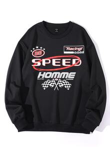 Gym Rark Sudadera deportiva con gráfico de letra para hombre - Negro - Ver 4
