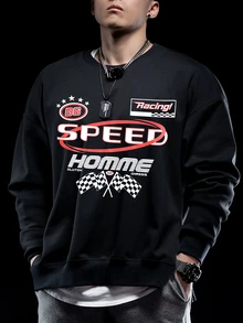 Gym Rark Sudadera deportiva con gráfico de letra para hombre - Negro - Ver 2