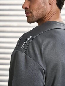 Gym Rark Boyfriend Style Men's Letter Printed Sports Sweatshirt Boyfriend Style Men Sweatshirt - Dark Grey - View 6