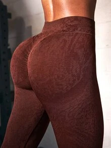 Solea Cove Women's Solid Color Casual Versatile Daily Wear Sports Tight Leggings - Multicolor - View 3