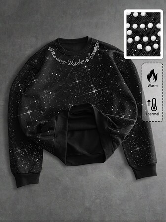 Street Life Herren Lässig Gewaschener Pullover mit Perlenverzierung