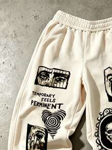 IslaSuriya Men's Casual Long Pants Halloween Print Pattern Daily Casual Fashion Casual Sweatpants Suitable For Daily Wear And Holiday - Multicolor - View 4