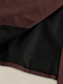EASEVO Plus Size Men's Solid Color Casual Commute Suit Vest Halloween Winter Party Autumn - Coffee Brown - View 4