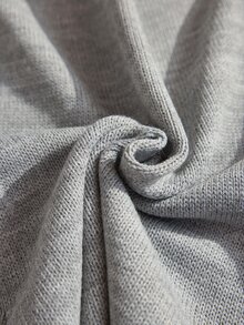 CLARA VERO Foldover Waist Flare Knit Pants, Mid Rise, Street Or Home, Flared Leg, Folded Waistband, Full Length - Grey - View 8