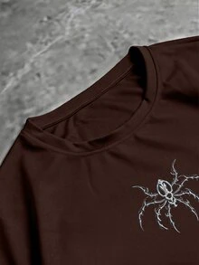 GymRaken 3pcs/Set Kaos Olahraga Pria Kasual Dasar Bermotif Leher Bulat Lengan Pendek, untuk Gym, Liburan - MultiWarna - View 6