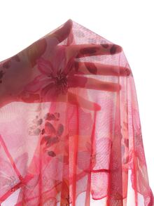 SHEIN Swim Women's Elegant 2-Piece Swimsuit Set With One-Piece Swimsuit And Flowy Wrap Skirt, Halter V-Neck Design, Suitable For Summer Beach Vacation, Pink Floral Pattern - Pink - View 6