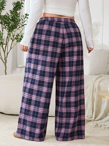 Solflare 大尺碼女款格紋休閒日常長褲 - 彩色 - 查看 2