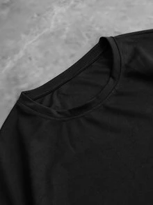 Gym Rark Men's Letter Print Short Sleeve Casual Fitness Sports T-Shirt, Gym - Black - View 4