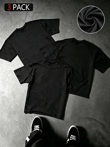 Gym Rark Men's Letter Print Short Sleeve Casual Fitness Sports T-Shirt, Gym - Black - View 3