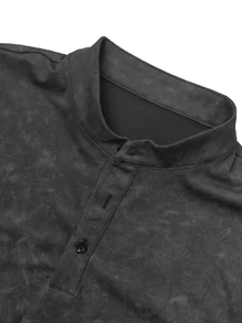 Sport MetroGents Men's Slogan Print Short Sleeve Casual Sports Polo T-Shirt, Gym - Black - View 4