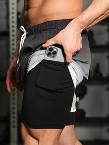 Gym Rark Men's Ombre Print Sports Shorts, Gym - Black - View 5
