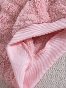 SHEIN 新生兒秋冬甜美可愛熊圖案長袖衛衣配長褲粉色2件套，柔軟面料，簡約舒適，適合室內外穿著 - 粉色 - 查看 7