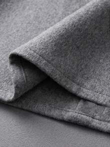 SHEIN LUNE ElenzgaPlus‑Size Women's Elegant Grey Fall‑Winter Formal Dinner & Wedding EveningGown FrenchRetro Color‑Block Bow Cape Coat Festival Outfits For Women - Grey - View 6