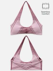 Nöista Part Of A Set, Activewear Seamless Top With Halter Neck In Pink And Dark Pink Color. Designed For Fall Autumn Winter  Gym, Pilates, Barre, Yoga. - Pink - View 1