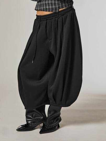COUREZ Cropped Balloon Joggers / Y2K Pants For Women Fall Clothes For Women Autumn Outits Women Winter Pants Fall Style
