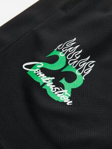 Gym Rark Men's Summer Casual Fashion Streetwear Daily Commute Skull Flame Digital Print Drawstring Waist 2 In 1 Sports Shorts, Gym, Holiday - Black - View 9