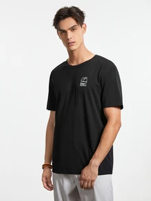 Gym Rark Men Letter Graphic Outdoor Tee - Black - View 11