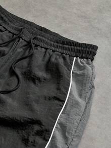 Sport MetroGents Men's Letter Print Independence Day Sweatpants,Drawstring Waist Loose Fit Breathable Sweat-Wicking Lightweight Wide Leg Pants For Workout Casual Gym - Black - View 5