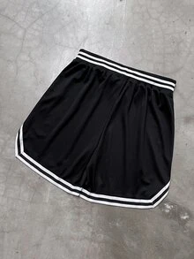 Sport MetroGents 男式条纹闪电印花抽绳腰运动短裤健身服跑步短裤 - 彩色 - 查看 8