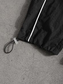 Gym Rark Men's Contrast Color Elastic Waist Drawstring Casual Versatile Sports Pants Men Joggers Men Workout Pants Men Athletic Pants Sweat Pants - Black - View 6