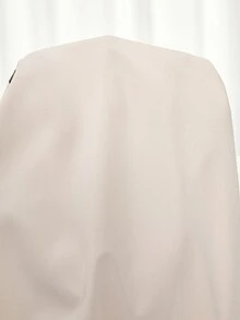 SHEIN Maternity Drawstring Waist Colorblock Casual Daily Long Pants - Khaki - View 9