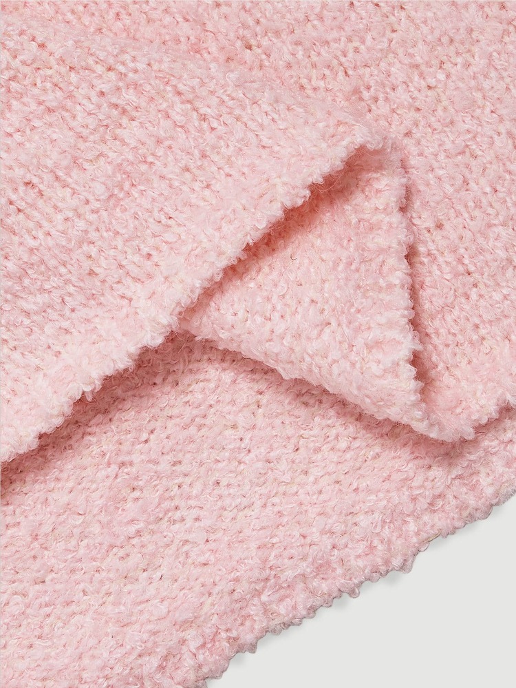 SHEIN MOD Women's Autumn/Winter Casual Solid Color Sweater & Knitted Skirt 2 Pieces Set - Pink - View 8