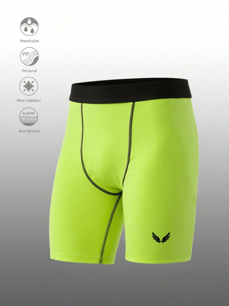 Gym Rark Men's Contrast Waistband Sports Leggings, Gym - Green - View 3