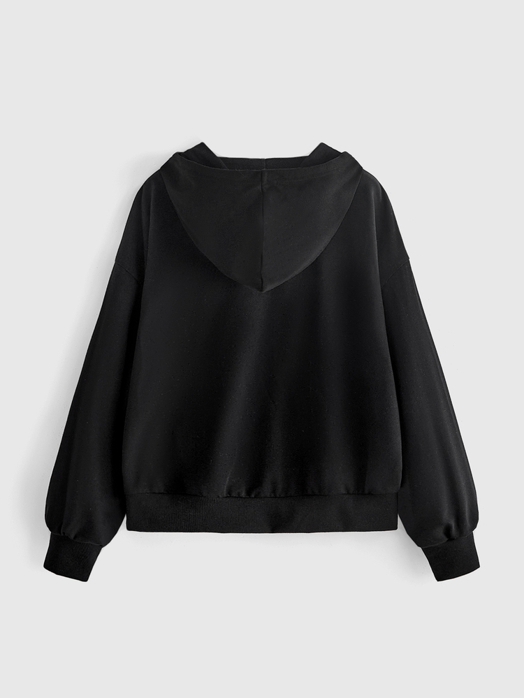 ROMWE Kawaii Autumn/Winter Cute Bear Distressed Print Oversized Women's Sweatshirt - Multicolor - View 12