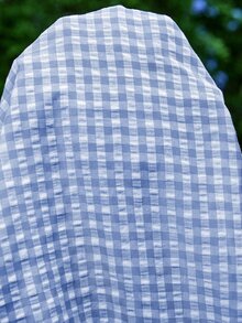 Lyckli Plaid Maternity Nursing Casual Cute 1920 Vintage Soft Form 1960s Daily Going Out Party Postpartum Formal Dates Outing Dress Blue And Yellow Summer - Blue and White - View 9