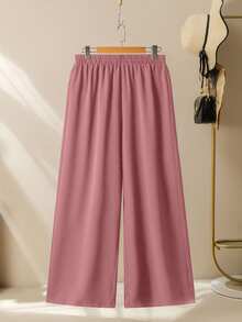 Lacomfia Women's Handmade Rhinestone Embellished Long Sleeve Shirt And Wide Leg Pants Set, Casual Comfortable Plus Size Fall - Baby Pink - View 6