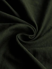 SHEIN LUNE Plus Size Casual Hooded Long Jacket With Large Pockets Fall - Dark Green - View 5