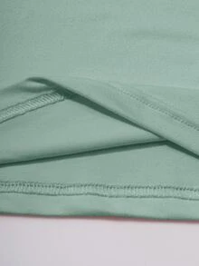 SHEIN Women Simple Solid Color Long Sleeve Casual Top Fall Cloth For Women - Green - View 11